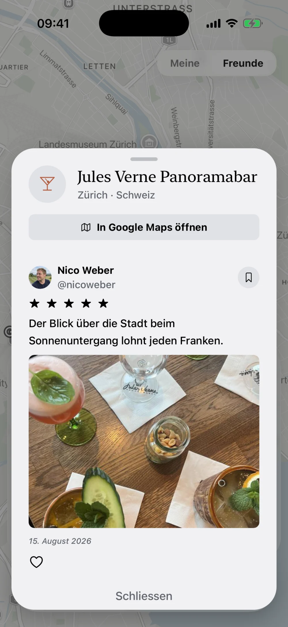 Empfehlung einer Freundin mit Foto